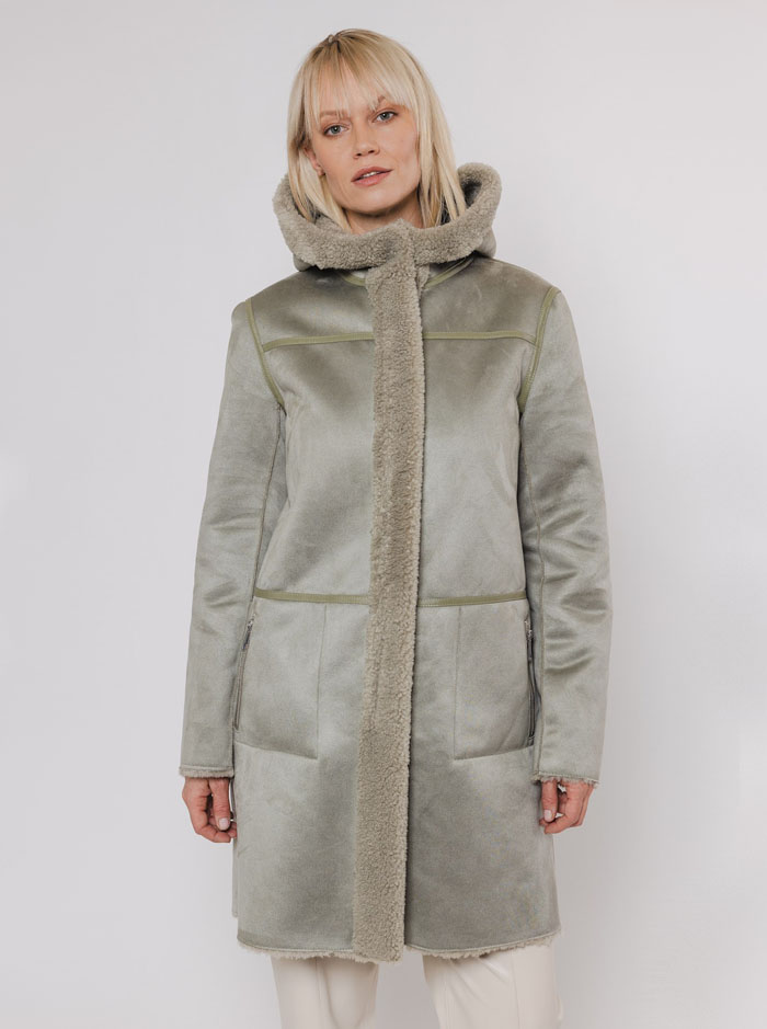 Alina Reversible Coat - Artichoke